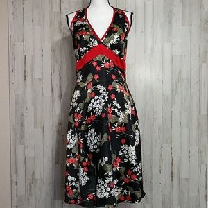 NWT CDC Black & Red Floral Dress